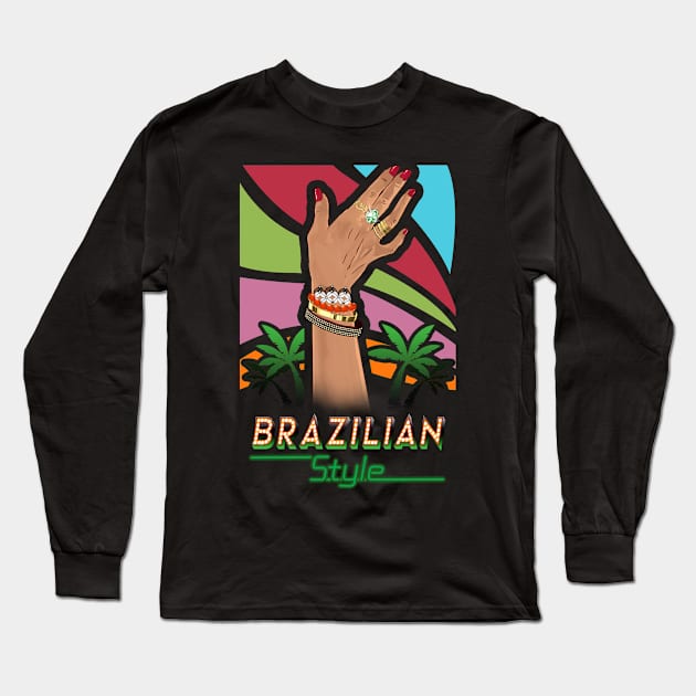 Brazilian, Fashion, Nail Polish, Woman, Gift Long Sleeve T-Shirt by Strohalm